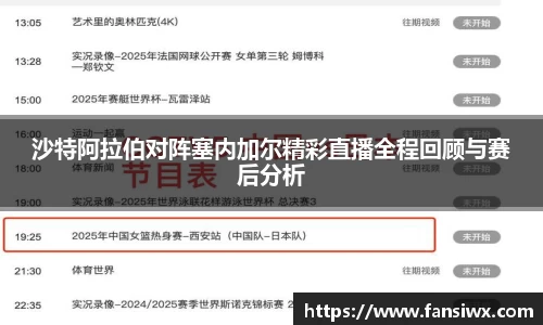 沙特阿拉伯对阵塞内加尔精彩直播全程回顾与赛后分析