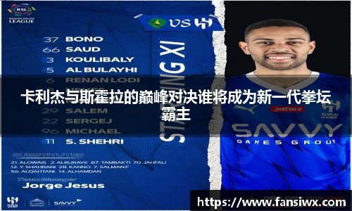 卡利杰与斯霍拉的巅峰对决谁将成为新一代拳坛霸主